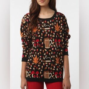 BDG - Beer, shrooms, cigs, n pills knit sweater - small